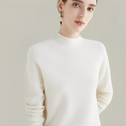 Martine - Pullover aus Wolle Slim Fit mit hohem Kragen für Frauen
