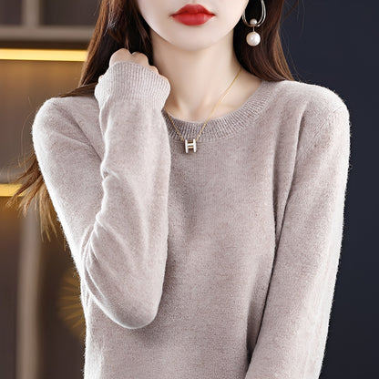 Julia - Eleganter, figurbetonter Damen-Wollpullover