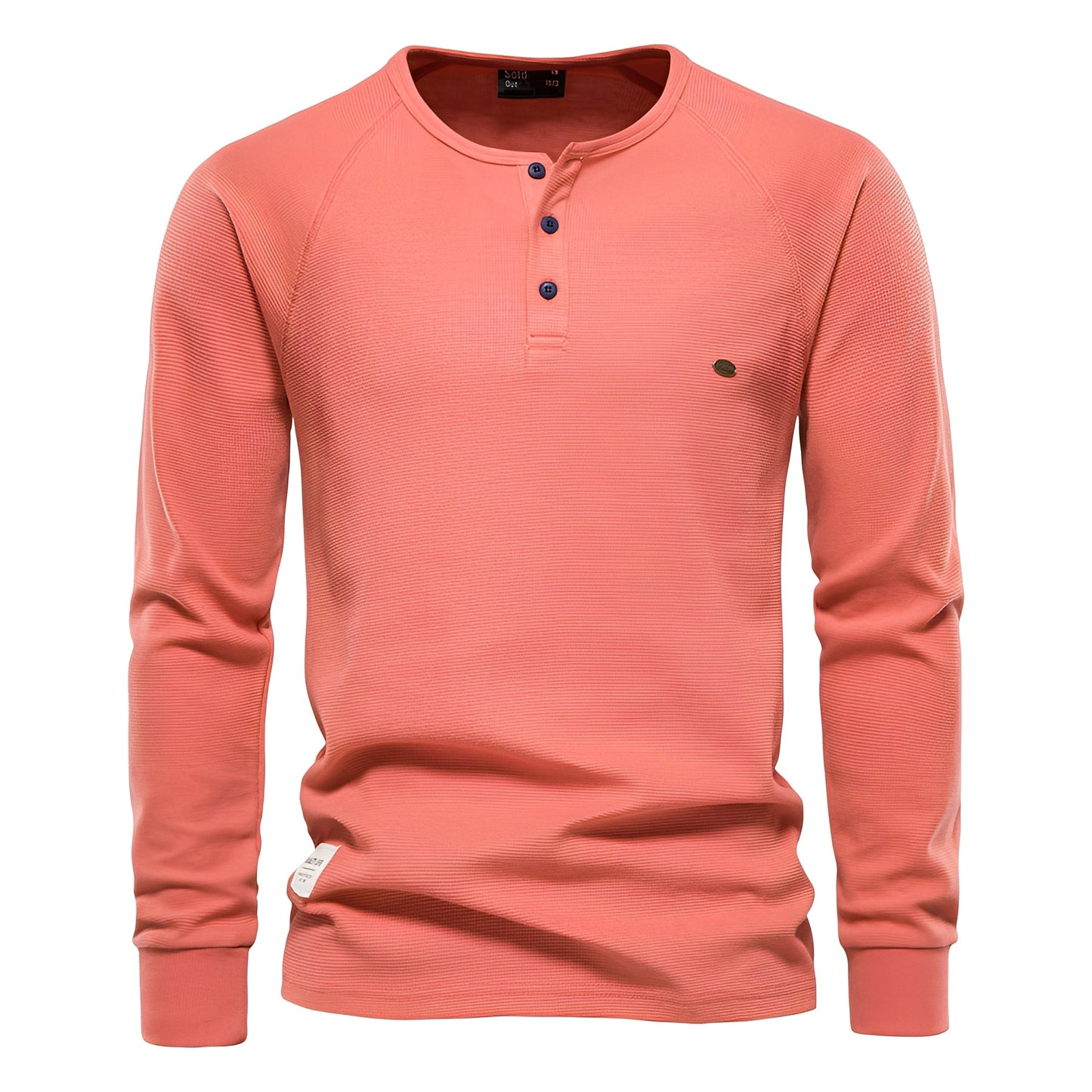 Joachim - Langarmhemd aus Waffelstoff für Herren