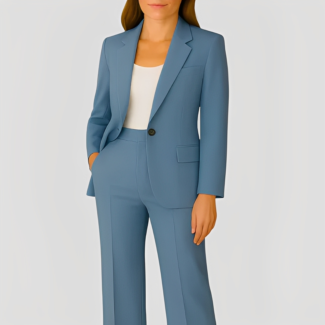 Maeva - Langer eleganter Blazer und Hose für Damen Set