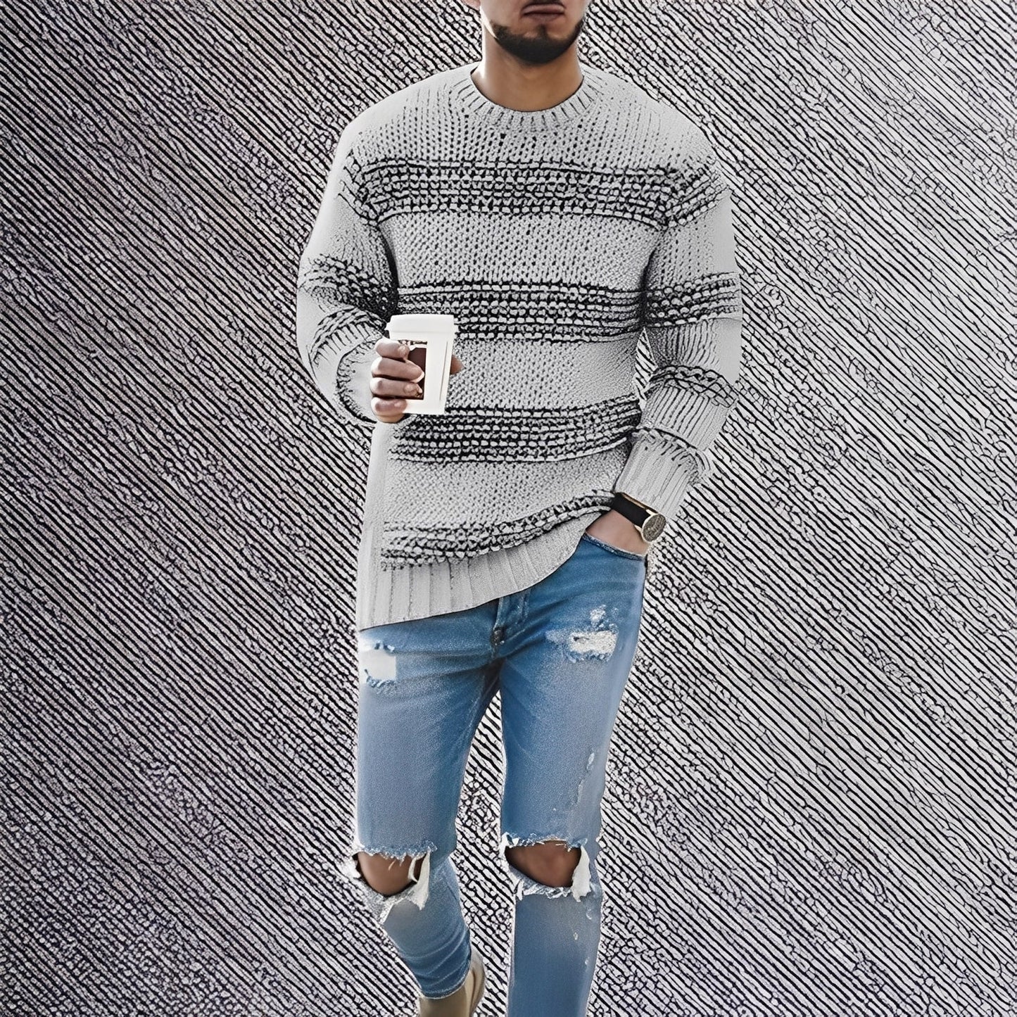 Kenzo - Pullover mit weichen Streifen für Herren