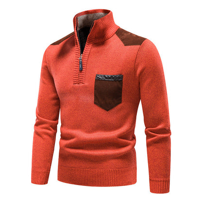 Rayne - Modischer Herrenpullover mit Reißverschluss und Tasche