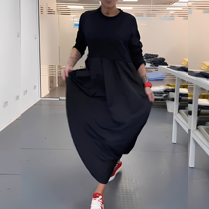 Gisèle - Lockeres Kleid mit Rundhalsausschnitt für Damen