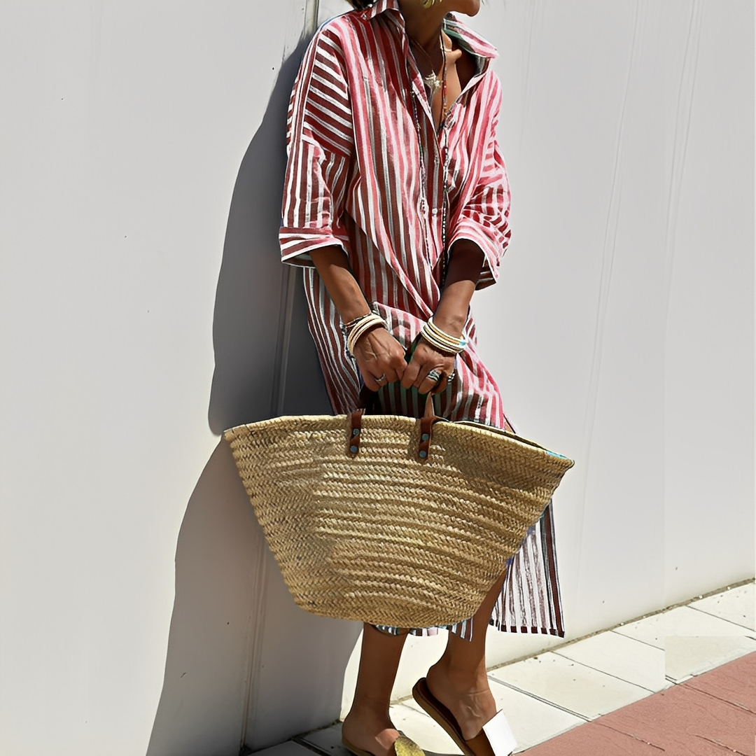 Paulette - Klassisches gestreiftes Hemdkleid für Frauen