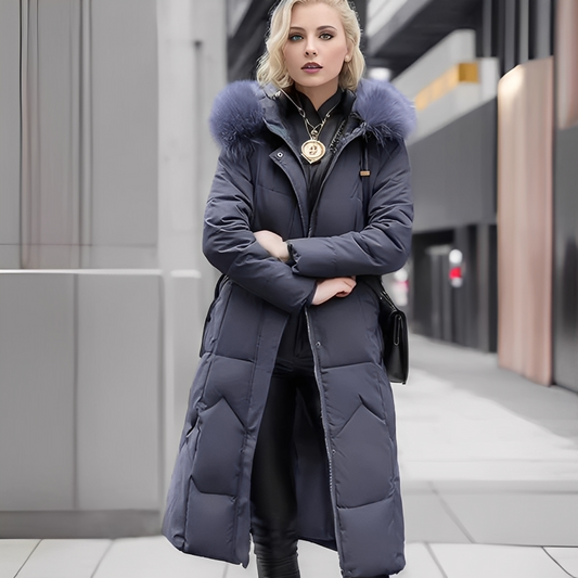 Marcellette - Winter-Steppmantel mit Kapuze für Damen