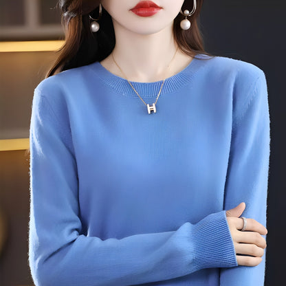 Julia - Eleganter, figurbetonter Damen-Wollpullover