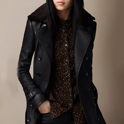 Rowena - Elegante Damen-Kunstlederjacke