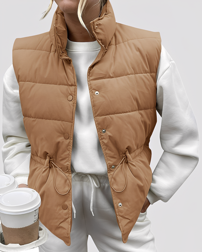 Aimee - Gemütliche, gepolsterte Damen-Weste mit Einreiher