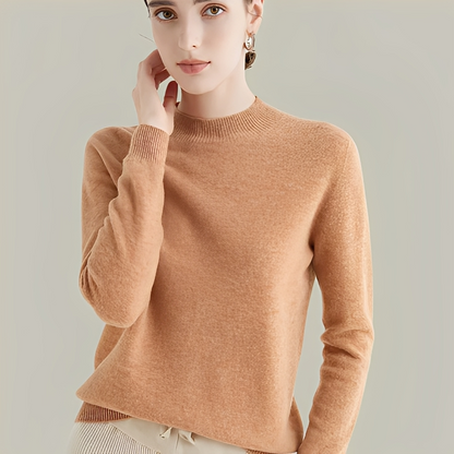 Martine - Pullover aus Wolle Slim Fit mit hohem Kragen für Frauen