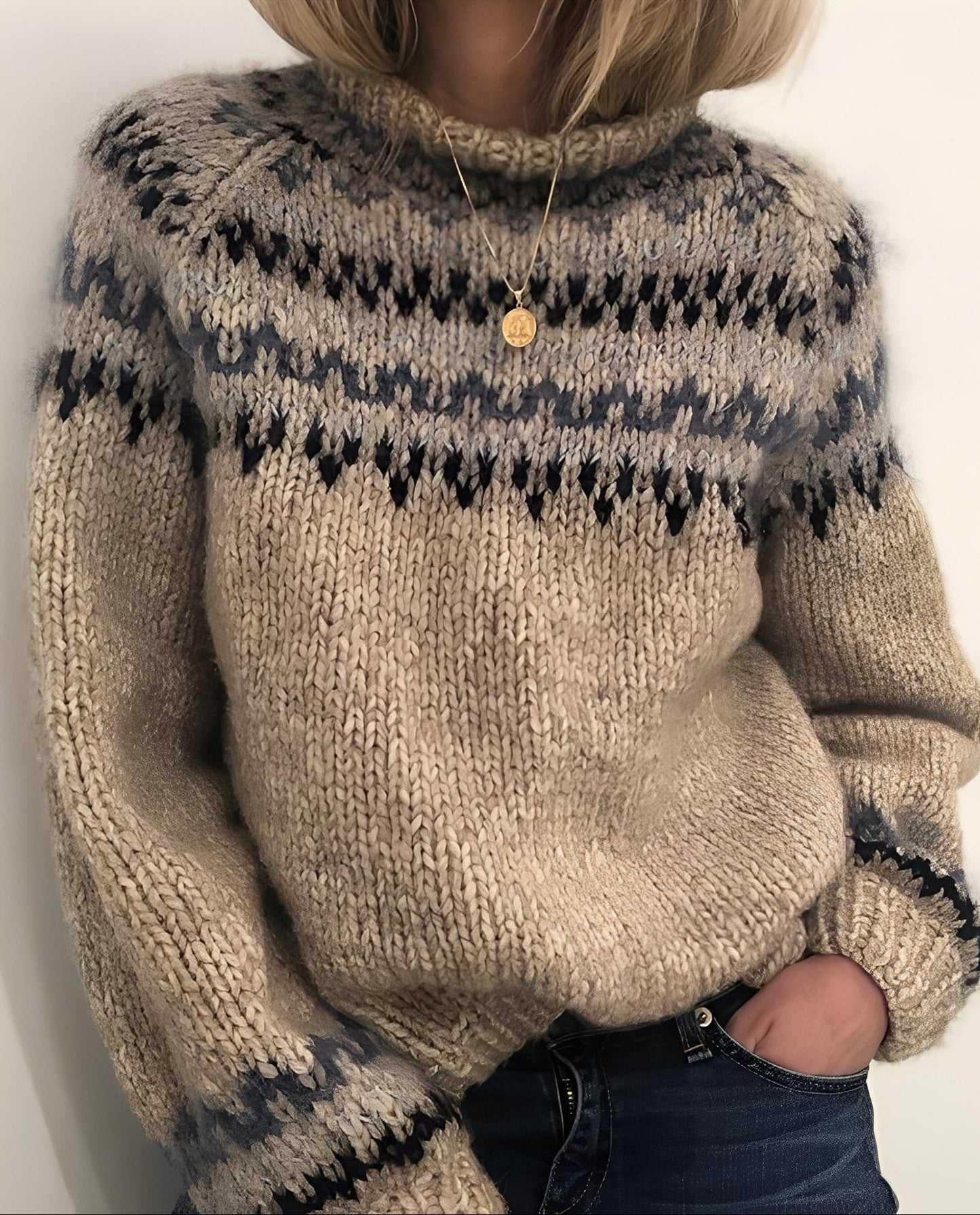 Macey - Damenpullover mit grobem Strick