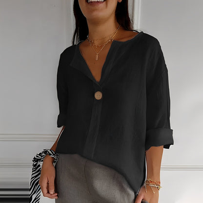 Noémie - Leichte Bluse mit V-Ausschnitt für Frauen
