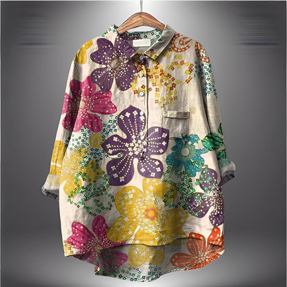 Garance - Klassische Bluse mit langen Ärmeln für Damen