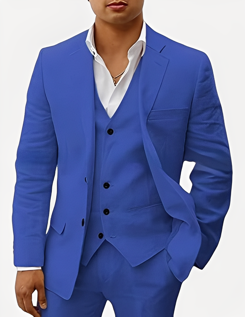 Beckham - Stilvolles dreiteiliges Herren-Leinenset