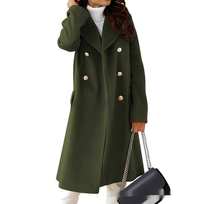 Amanda - Stilvoller Damenmantel im Zweireiher-Design