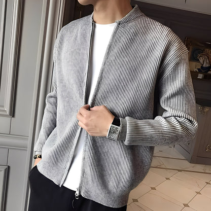 Damon - Herren Retro-Strickpullover mit Zipper