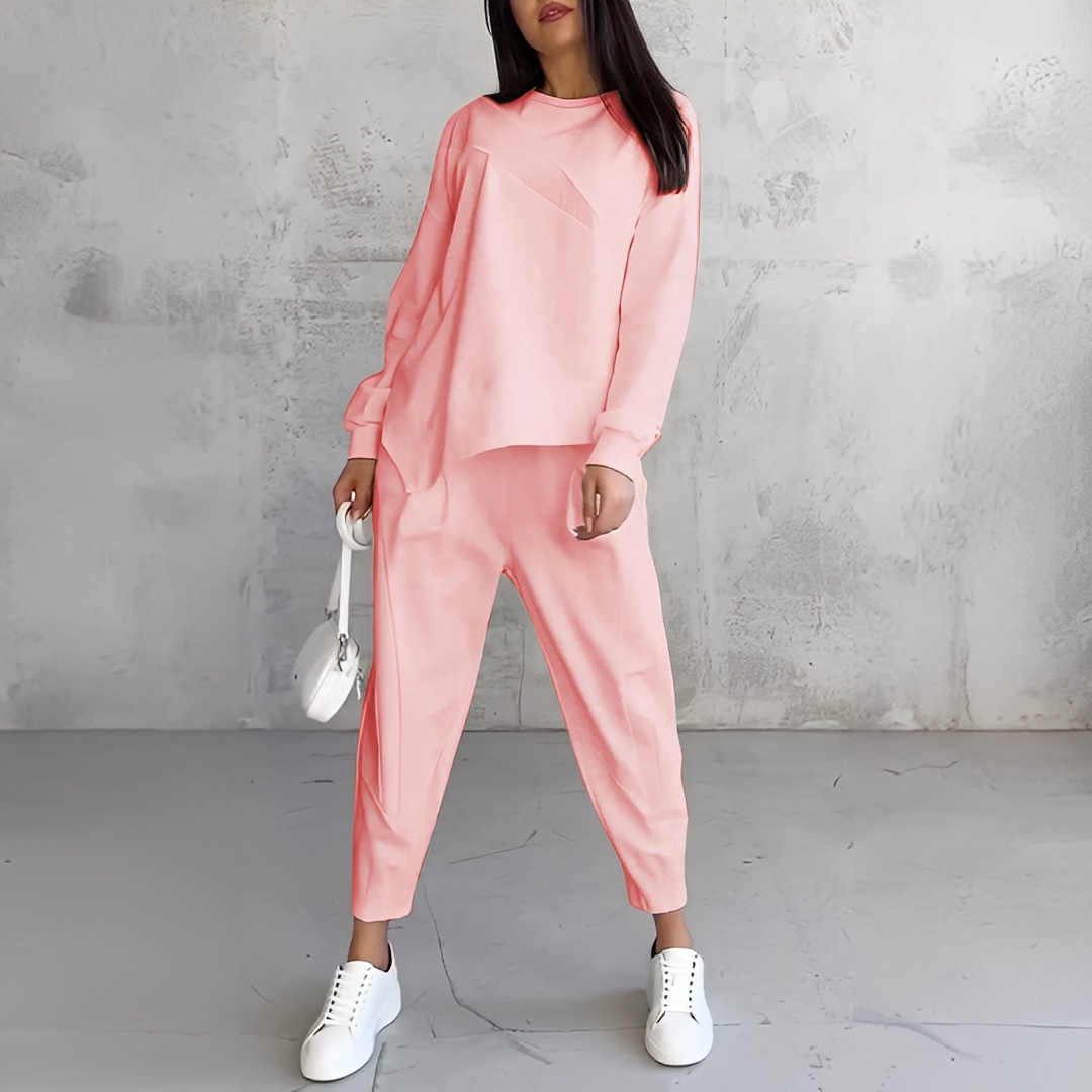 Mélisande - Pullover mit Rundhalsausschnitt und Hose für Damen Set