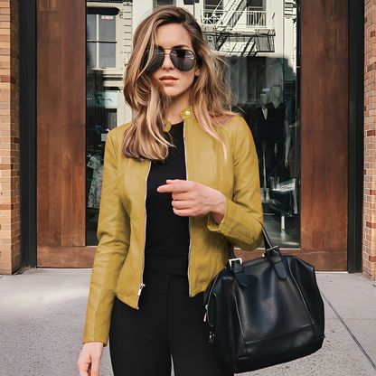 Lysiane - Elegante Winterlederjacke für Frauen