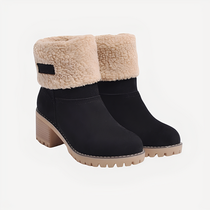 Claudia - Schicke, warme Damen-Winterstiefel mit Absatz