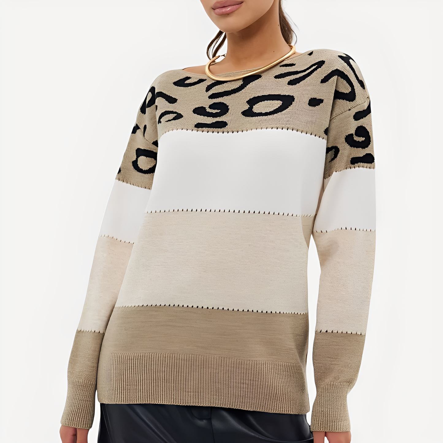 Anne - Eleganter Damenpullover mit Muster