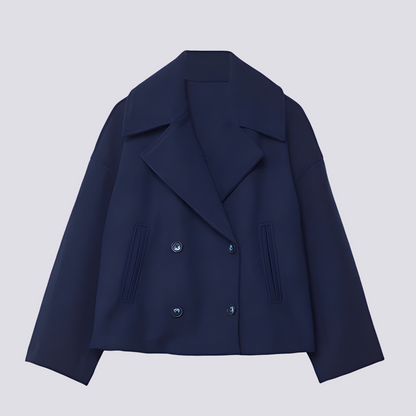 Bethney - Elegante kurze Wolljacke mit Reverskragen für Damen