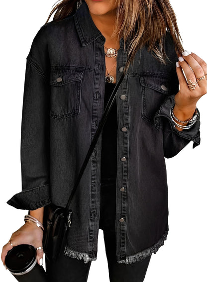 Deborah - Damen-Jeansjacke aus leichtem, gewaschenem Material