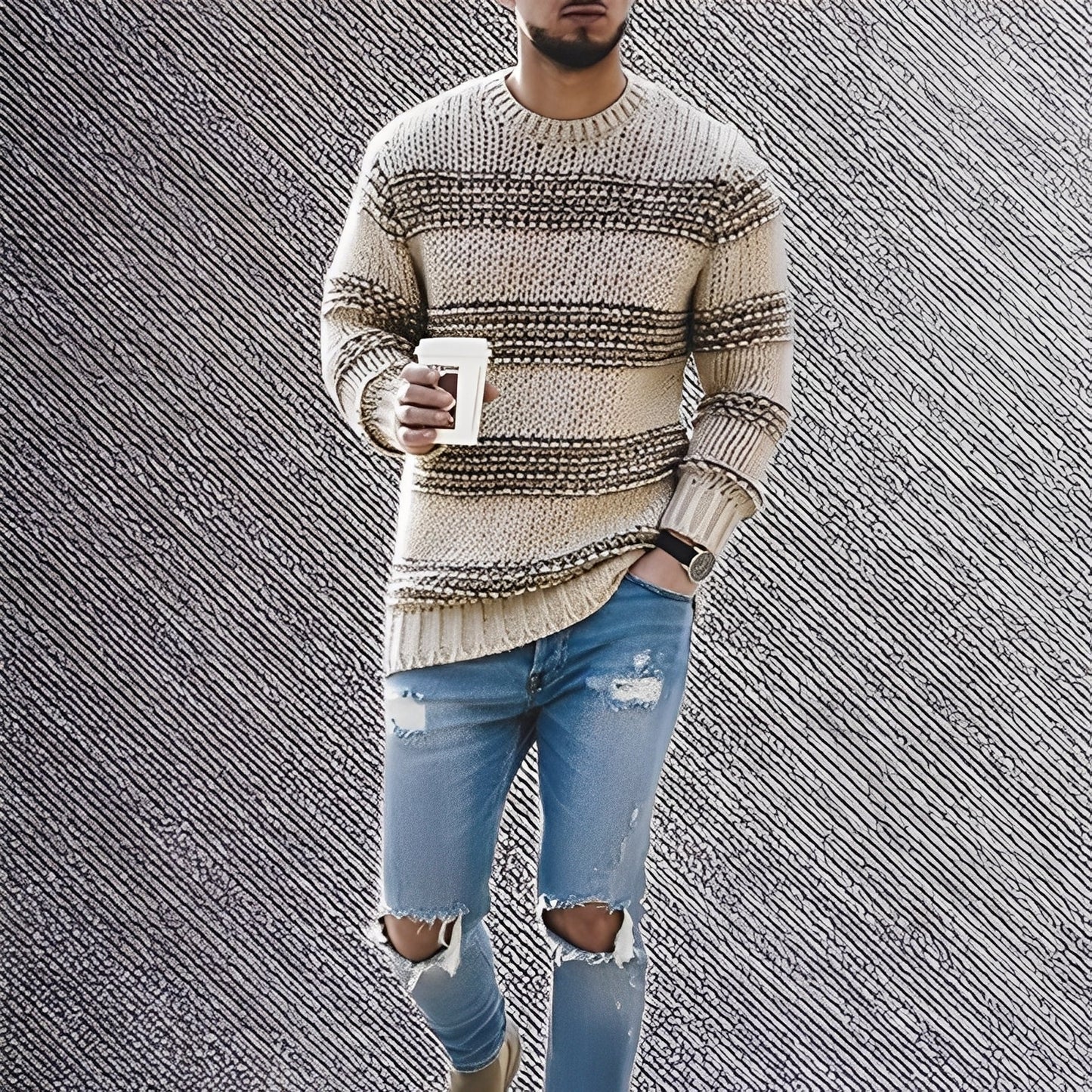 Kenzo - Pullover mit weichen Streifen für Herren