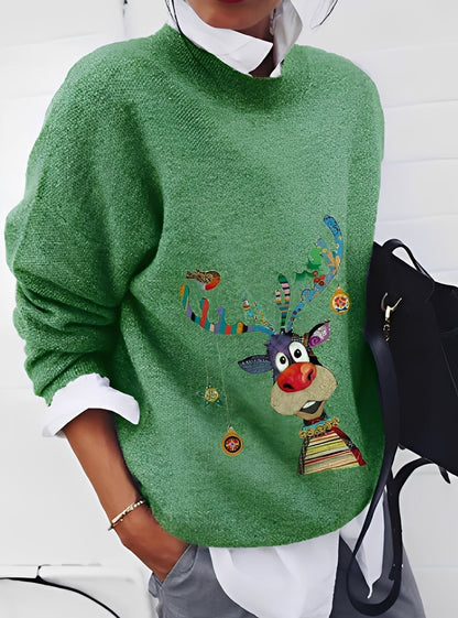 Milly - Moderner, locker geschnittener Damenpullover mit Muster