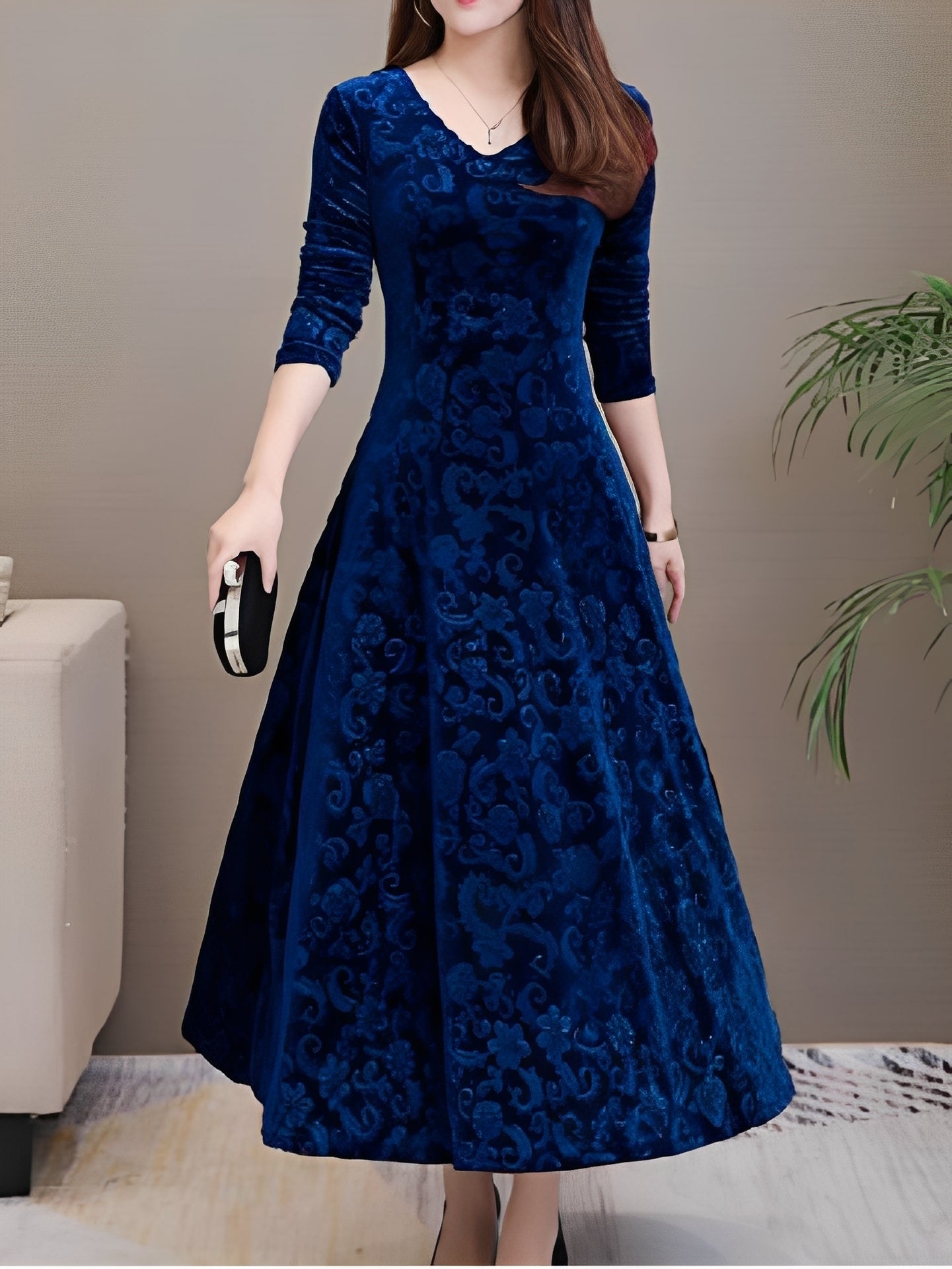 Arianna - Elegantes Damen-Abendkleid mit langen Ärmeln