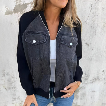 Libby - Komfortable Damen-Jeansjacke mit Raglanärmeln