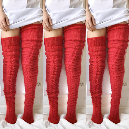 Hailee - Kuschelig warme, gestrickte Overknee-Socken für Frauen