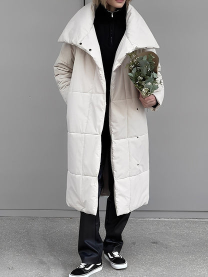 Adaline - Lange, warme Damenjacke mit Futter