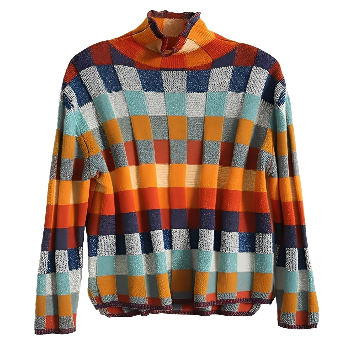 Katherine - Damenpullover aus stilvollem Patchwork-Kaschmir