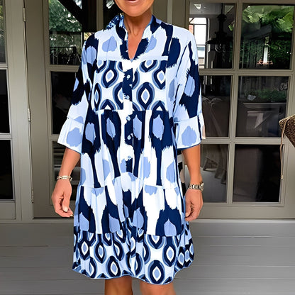 Floriane - Lockeres bedrucktes Kleid für Frauen