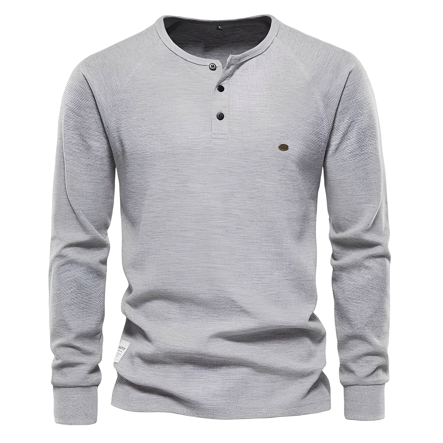 Joachim - Langarmhemd aus Waffelstoff für Herren