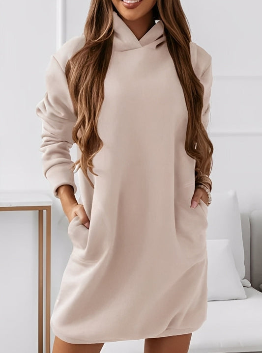 Michaela - Stylisches kurzes Damenkleid mit Kapuze