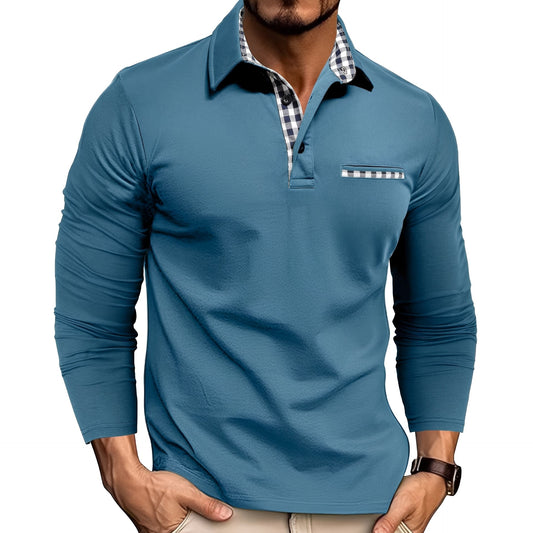 Jerome - Gemütliches Herren-Poloshirt mit langen Ärmeln