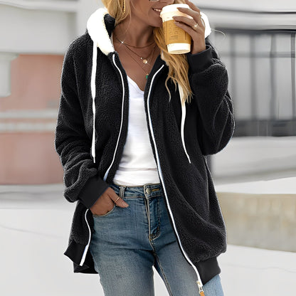 Rheanna - Damen Fleecejacke mit Kapuze für Wohlbehagen