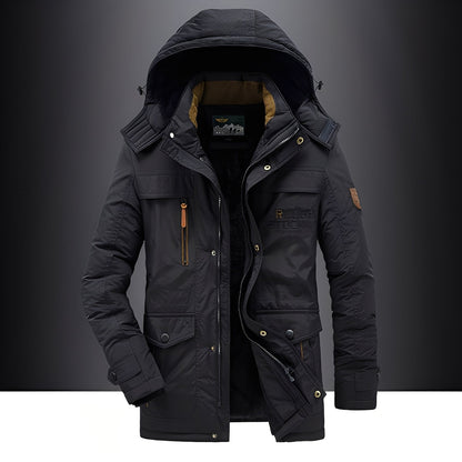 Roydon - Herren-Wintermantel mit Plüsch und Taschen, warm und angenehm