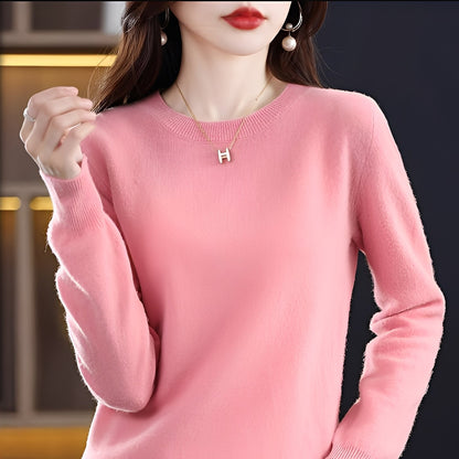 Julia - Eleganter, figurbetonter Damen-Wollpullover