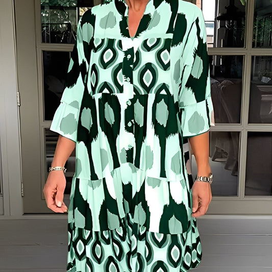 Floriane - Lockeres bedrucktes Kleid für Frauen