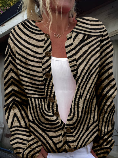 Therese - Schicke Damenstrickjacke mit Knöpfen