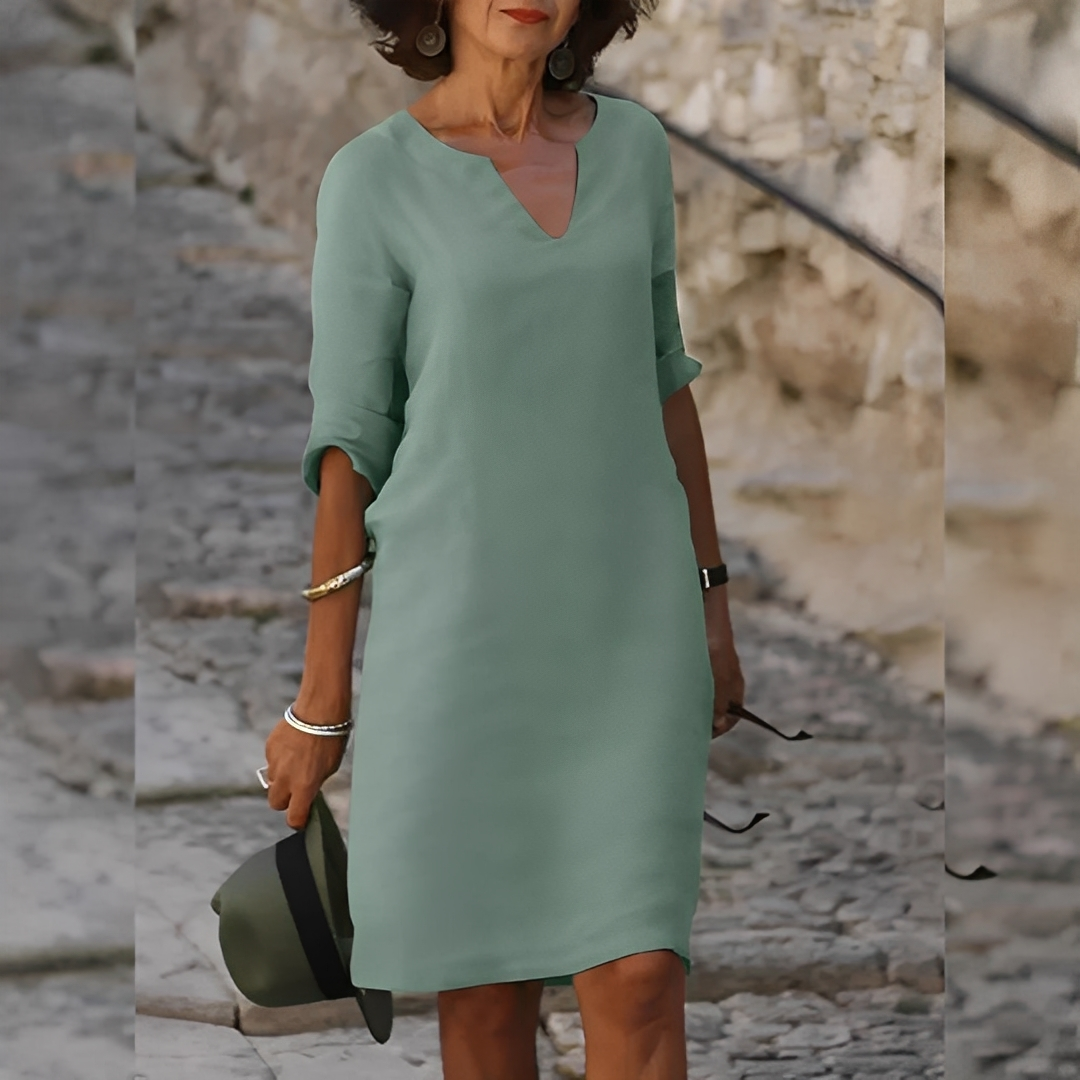 Guilaine - Elegantes Kleid mit V-Ausschnitt für Damen