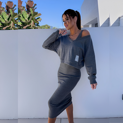 Séphora - Ensemble Sweatshirt und lässiges Kleid für Damen