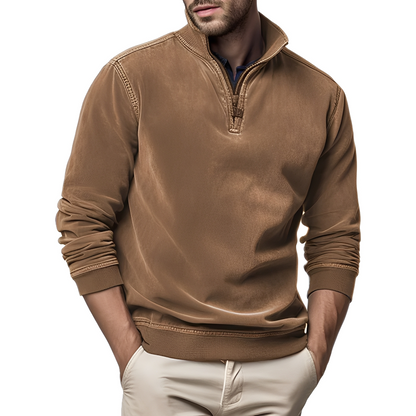Dunstan - Stilvoller Herrenpullover aus gewaschenem Fleece