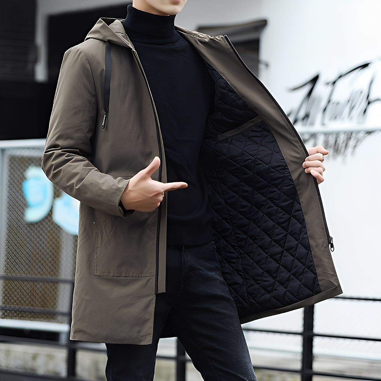 Derren - Bequeme, leichte Kapuzenjacke für Herren