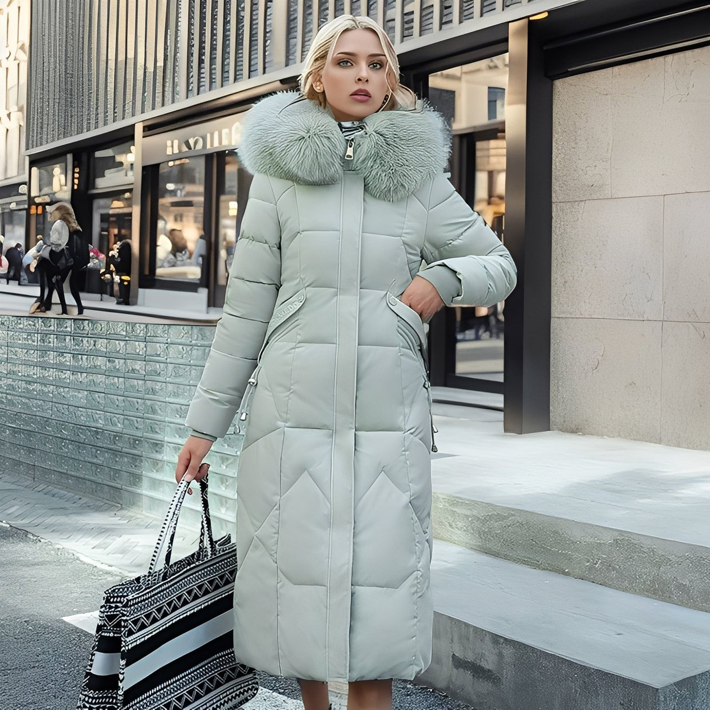 Rachel - Damenmantel mit tailliertem Schnitt und stilvoller Kapuze