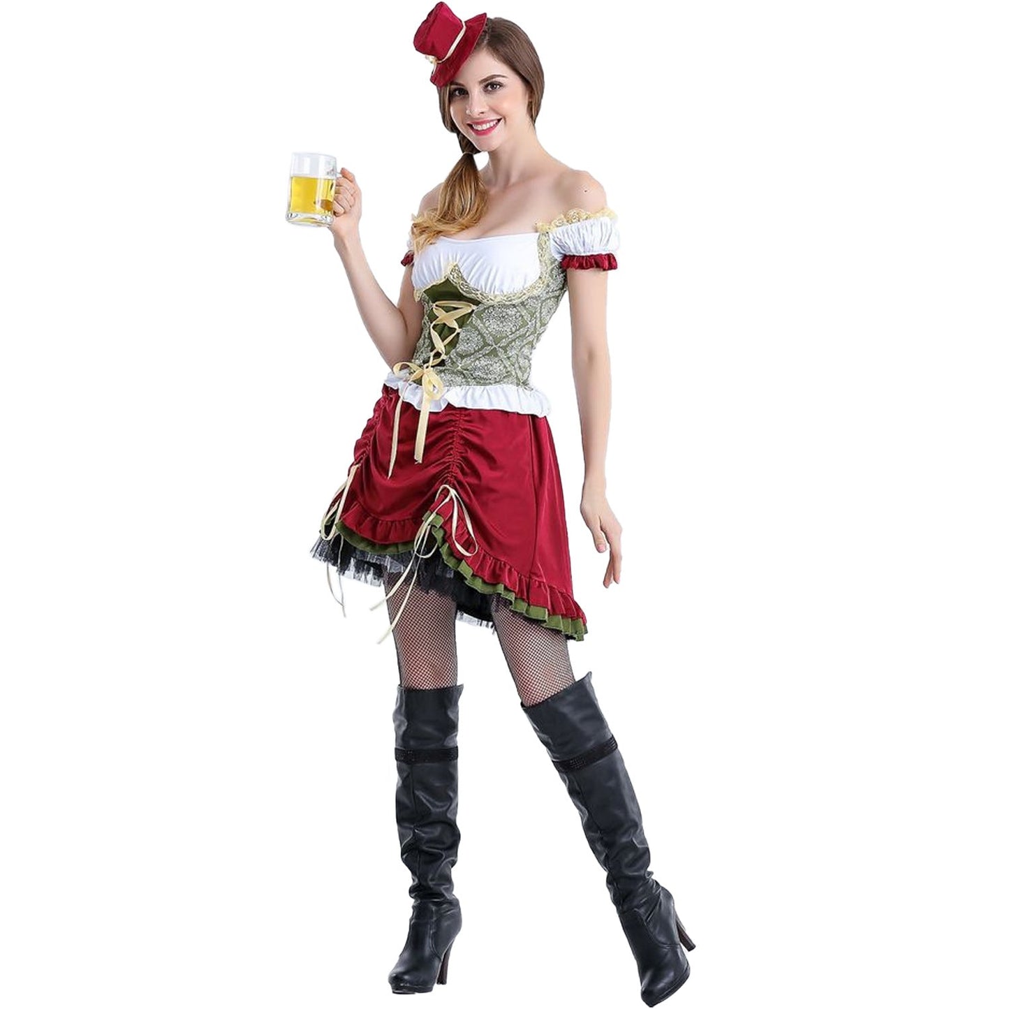 Katelyn - Trendiges, figurbetontes Oktoberfest-Dirndl für Damen
