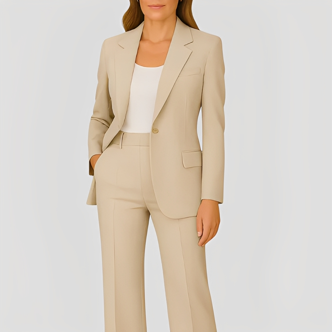 Maeva - Langer eleganter Blazer und Hose für Damen Set