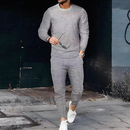 Dillan - Bequemes Slim-Fit-Herrenset mit Waffelstoff