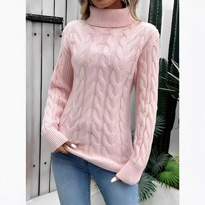 Amélie - Warmer Baumwollrollkragenpullover für Frauen